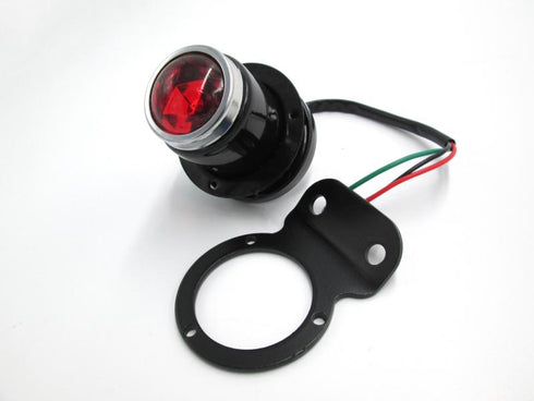 Stop calavera para motos trasera con boton cromado